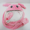Soft Plush Pink Bunny Winter Hat for Kids