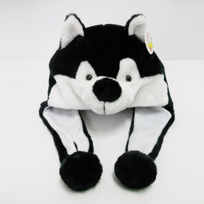 Soft Plush Toy Husky Winter Hat for Kids
