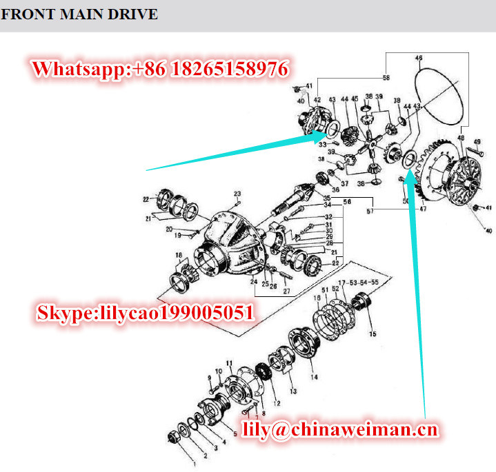 Sdlg LG956 LG958 LG968 Loader Prats Half Axle Gear Spacer /Shim 29070000381