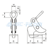 Horizontal Lifting Clamp, Item Code: 106### (Capacity: 1000-10000 kg)