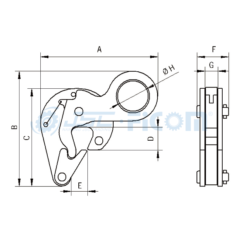 Drum Clamp, Item Code: 132### (Capacity: 500 kg)