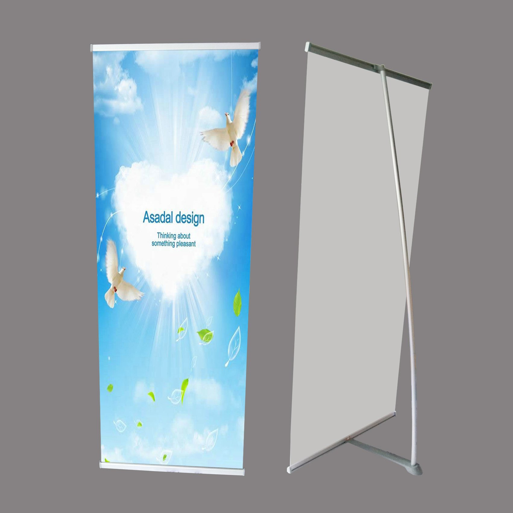 Standard Size L Shape Banner Display Stand Dy L1a