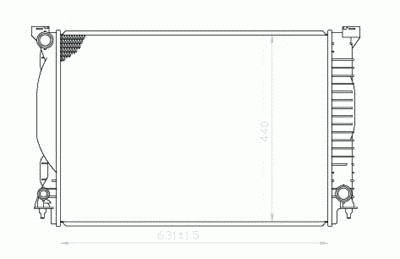 Radiator for audi