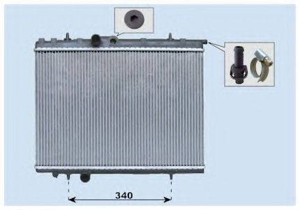 Radiator for PEUGEOT