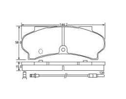 Brake pad for PEUGOET