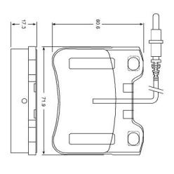 Brake pad for PEUGOET