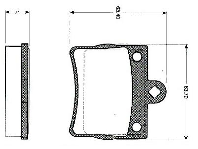 Brake pad for MERCEDES BENZ