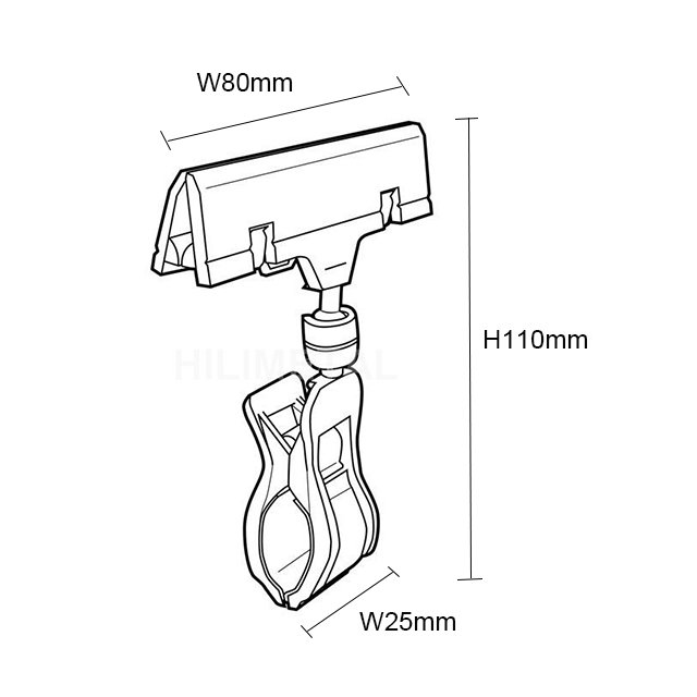  Clip-On Knuckle Sign Holder（plastic spring） PS06-P
