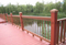 Decking r&eacute;sistant au feu amical &agrave; extr&eacute;mit&eacute; &eacute;lev&eacute; nu-pieds WPC de nature de la surface