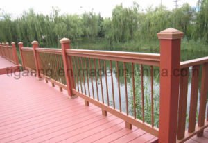Decking r&eacute;sistant au feu amical &agrave; extr&eacute;mit&eacute; &eacute;lev&eacute; nu-pieds WPC de nature de la surface