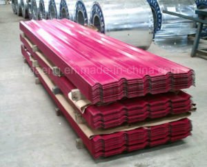 la largeur de 665-1070mm a enduit la feuille d'une premi&egrave;re couche de peinture galvanis&eacute;e de toit avec le prix usine