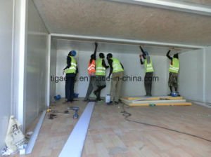Chambre modulaire minuscule normale pr&eacute;fabriqu&eacute;e de conteneur de b&acirc;ti en acier