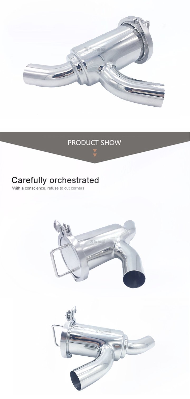 Санитарный тип изгиба 90 из нержавеющей стали без удерживающего фильтра