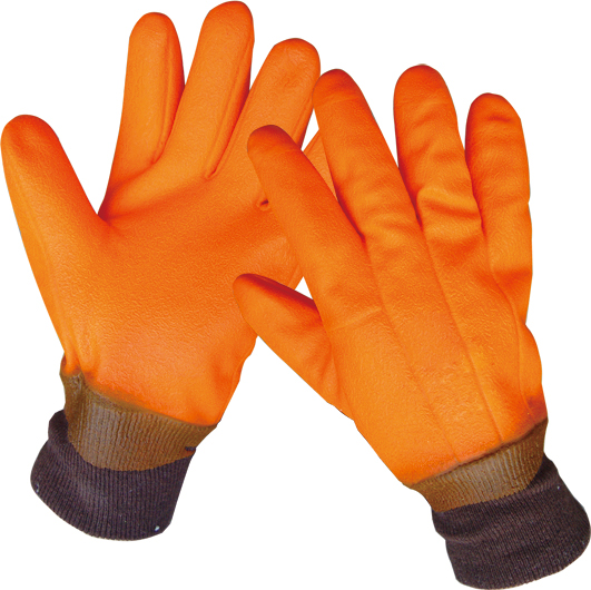 ORANGE PVC GLOVES 