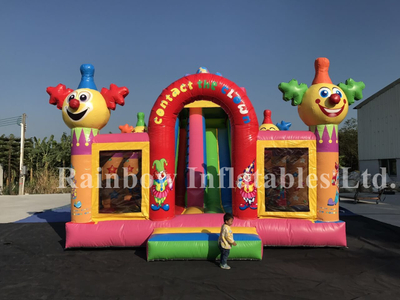 RB4040( 6x6x5.3m ) Inflatables Clown Theme Jumping Funcity Bouncer with Slide