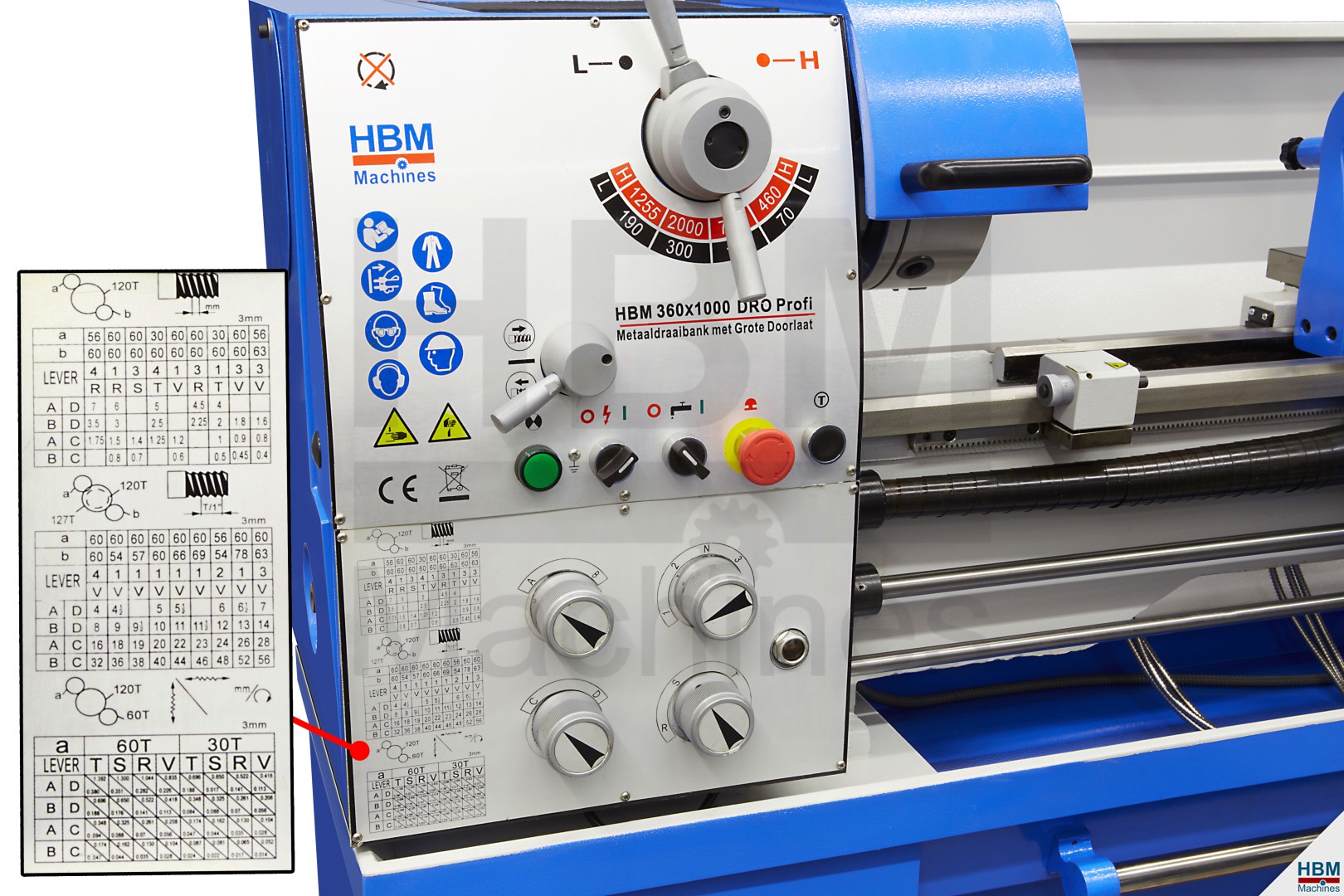 52MM SPINDLE HOLE D360 X1000 Profi 