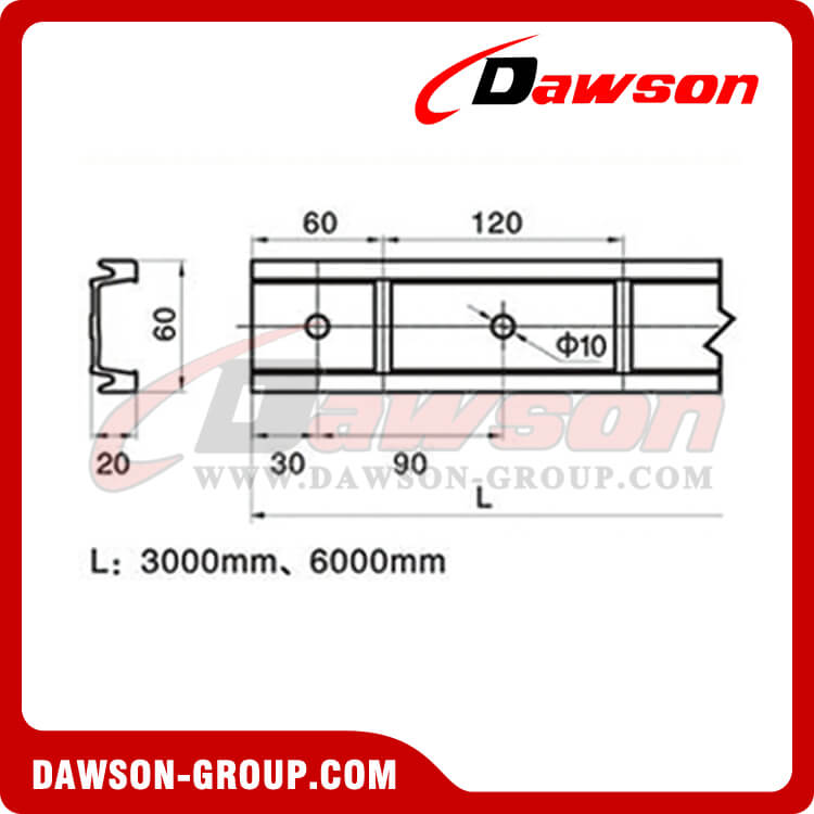 Riel de barra de aluminio 49007 - Dawson Group Ltd. - Fabricante, proveedor y f&aacute;brica de China