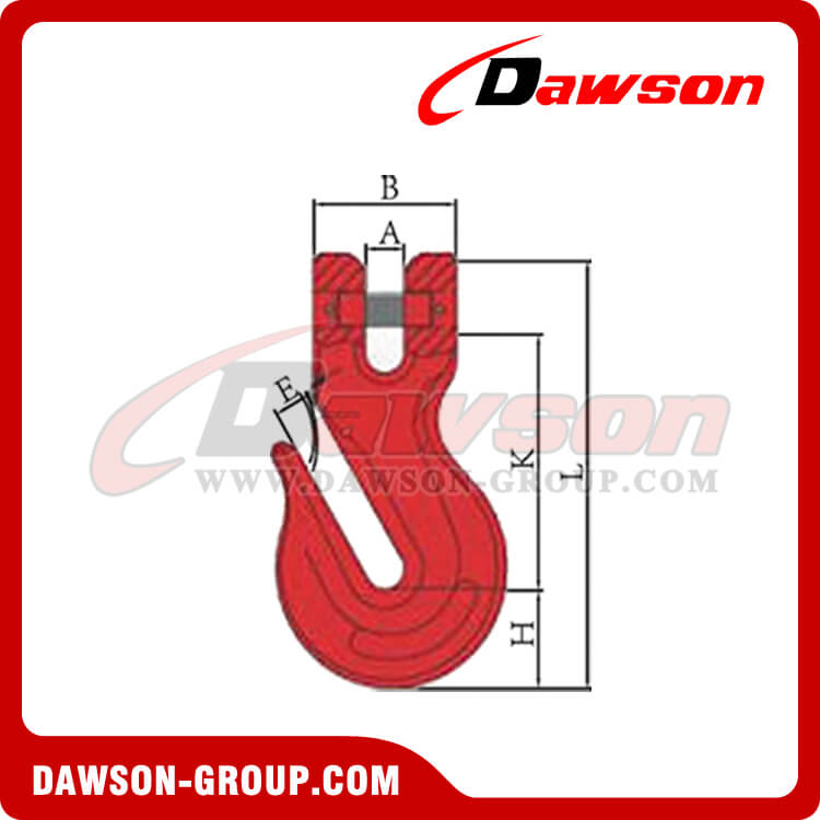 DS028 G80 GANCHO DE AGARRE TIPO HORQUILLA DE EE. UU. DAWSON-GROUP LTD.- FABRICANTE CHINA