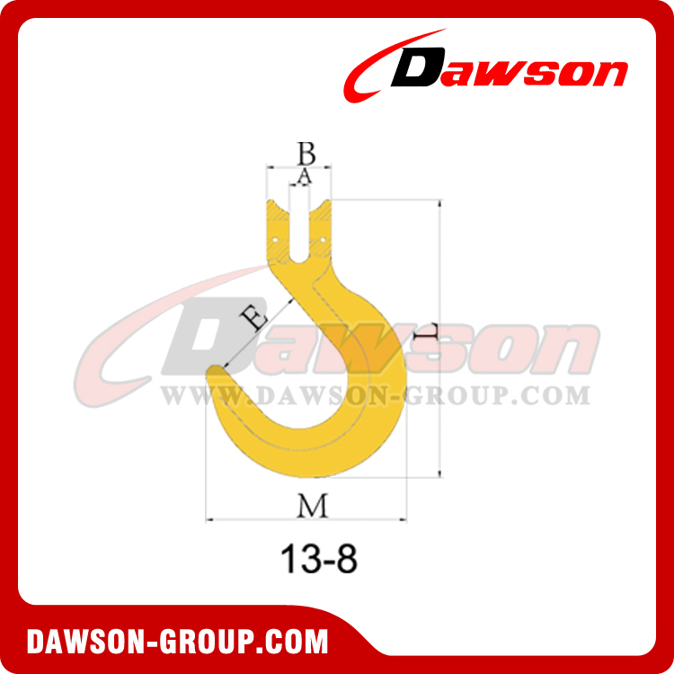 DS237 G80 GANCHO DE FUNDICI&Oacute;N CON HORQUILLA 13-8 DAWSON-GROUP LTD.- FABRICANTE CHINA