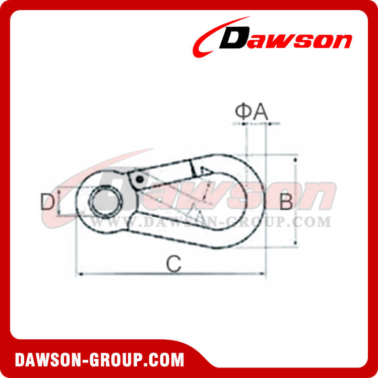 スナップフック DIN5299 FORM E - DAWSON GROUP LTD.- 中国メーカー、工場