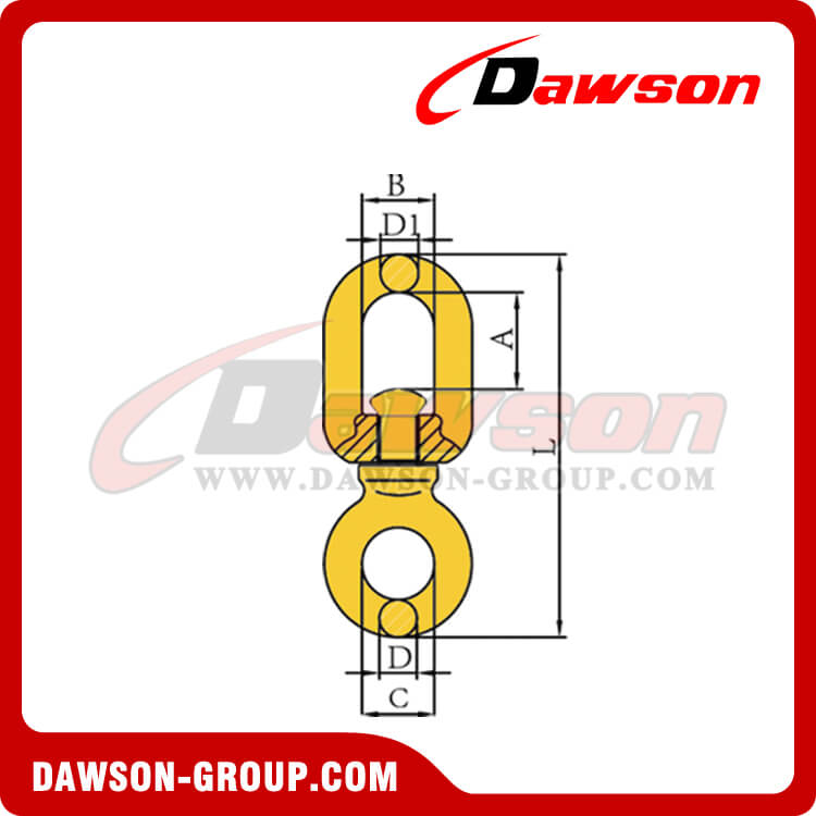 Pivotes giratorios de acero de aleación forjado DS224