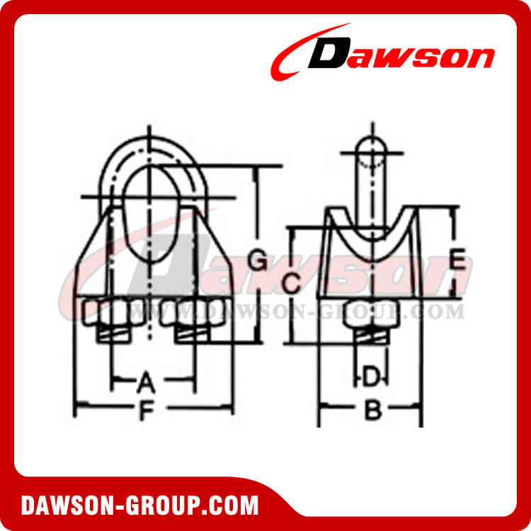 Galv.Clip de cable maleable tipo B - Dawson Group Ltd. - Fabricante, proveedor, f&aacute;brica y exportador de China
