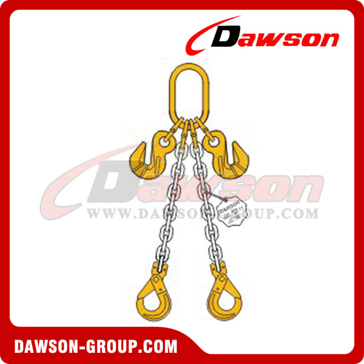 Eslinga de cadena de doble pierna de grado 80/Eslinga de cadena de doble pierna G80 para levantar y amarrar