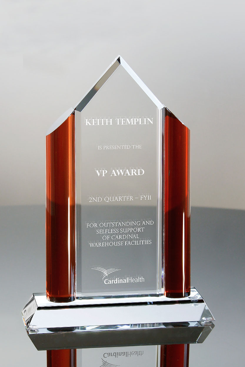 Madrid Ruby Crystal Tower Award Trophies