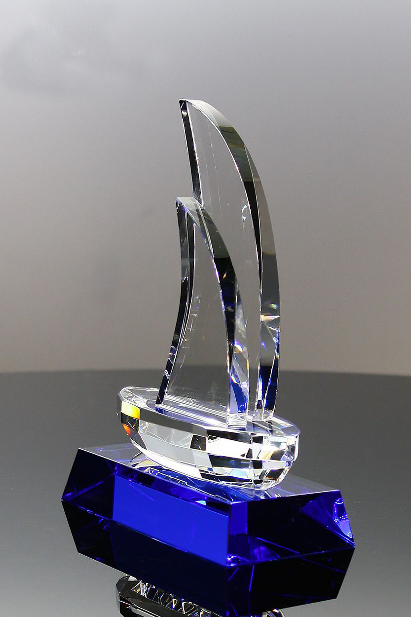 Sailing Into Success Optic Crystal Sailboat for Recognition Ideas