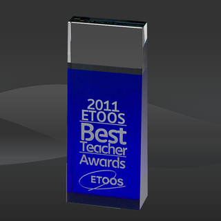 Crystal Blue Block Tower Award (CIP-YJ780L)