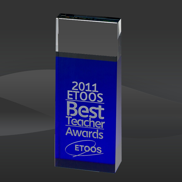 Crystal Blue Block Tower Award (CIP-YJ780L)