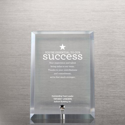 Clear Mini Glass Award Plaque (#76282)