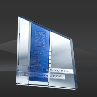 Blue Chroma Crystal Award (JC-2525)