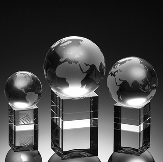 Spinning Globe Crystal Award (3021S, 3021M, 3021L)