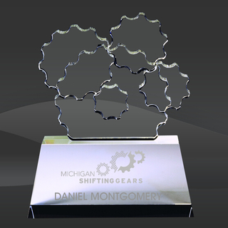 All Geared up Crystal Award (SCT-E8651)