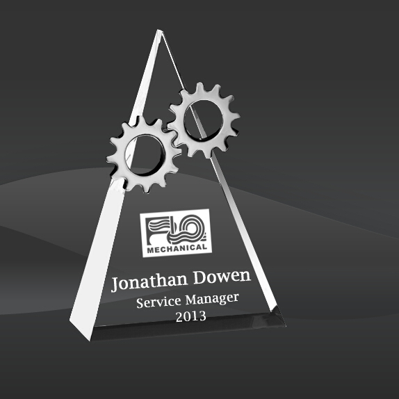 Crystal Triangle Gears Award (CIP-YJ138S)