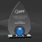 Smoked Arrow Blue Orb Crystal Award (MP-AWK8644-B)