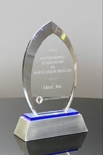 Flame Blue and Clear Award with Metal Base (#5415)