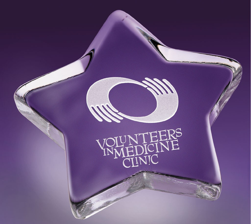 Star Voyager Glass Paperweight