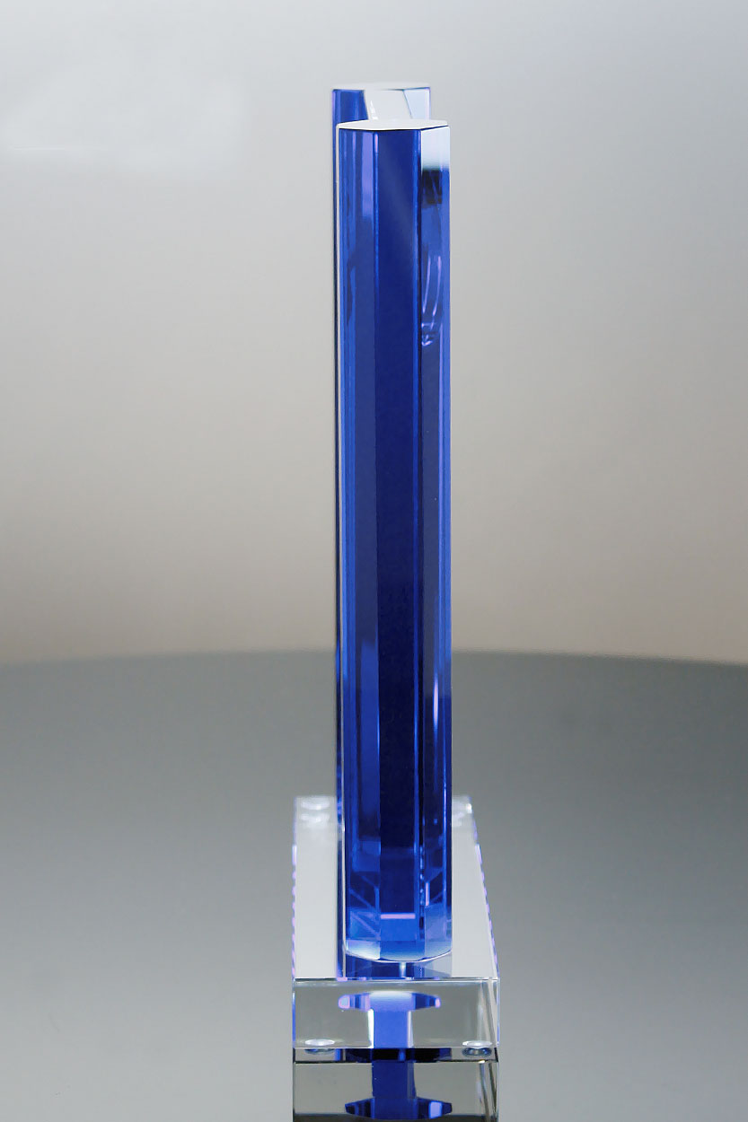 Appreciation Plaques Brunswick Cobalt Crystal Globe