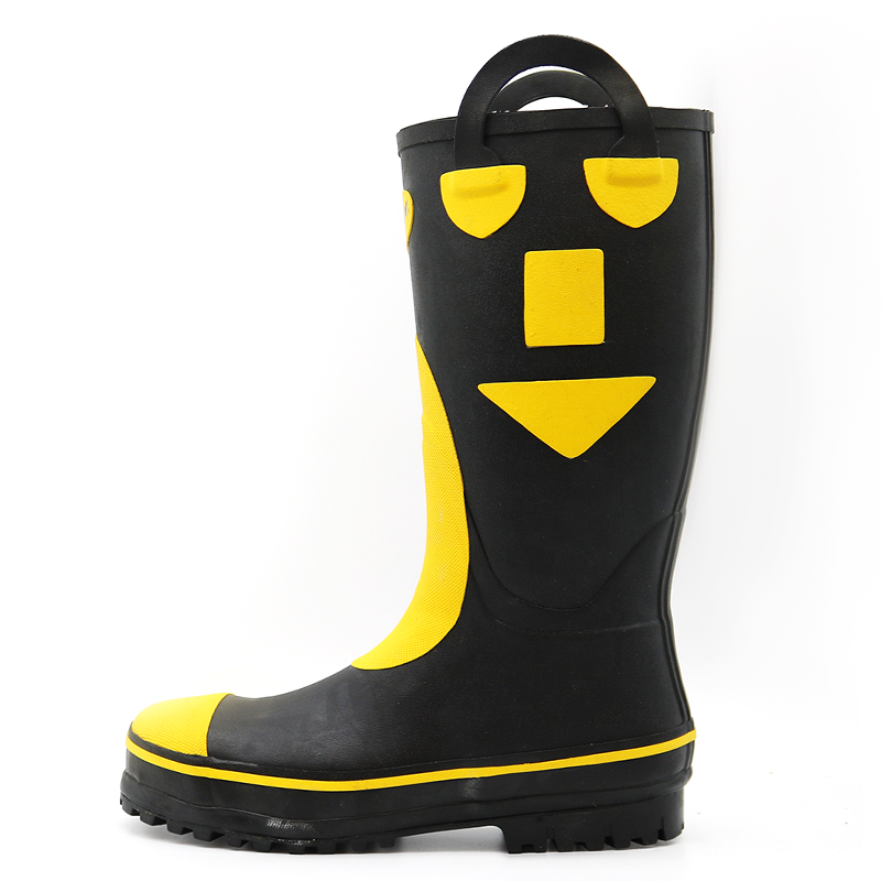 Waterproof anti slip steel toe puncture proof fire fighter boots