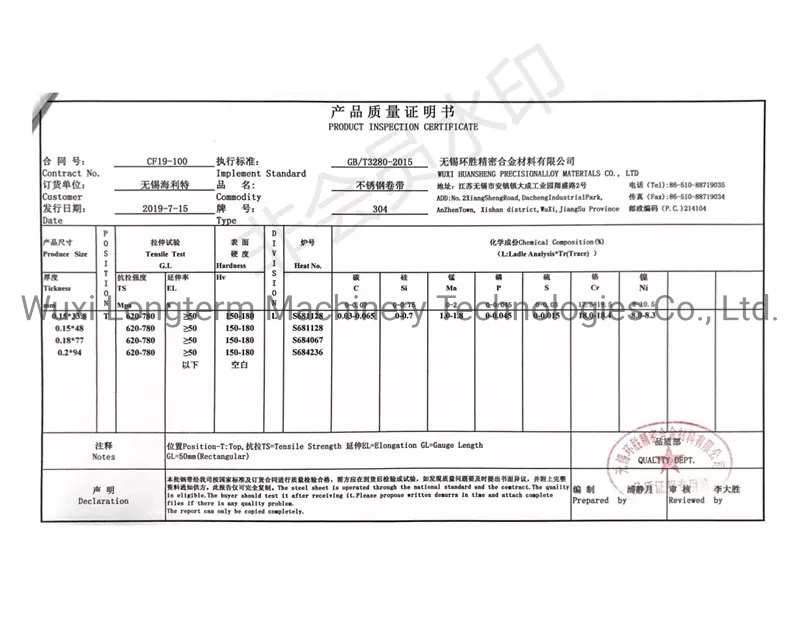 Cold Rolled Stainless Steel Coil Made in China