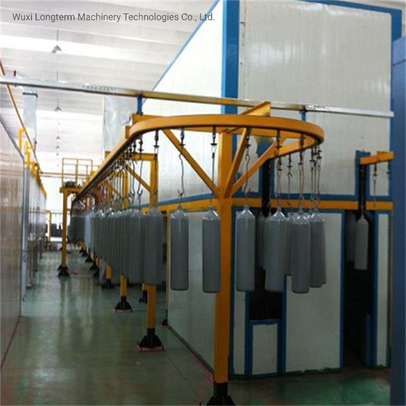 CNG Cylinder Powder Coating Line, Spray Painting Booth for Oxygen Cylinder