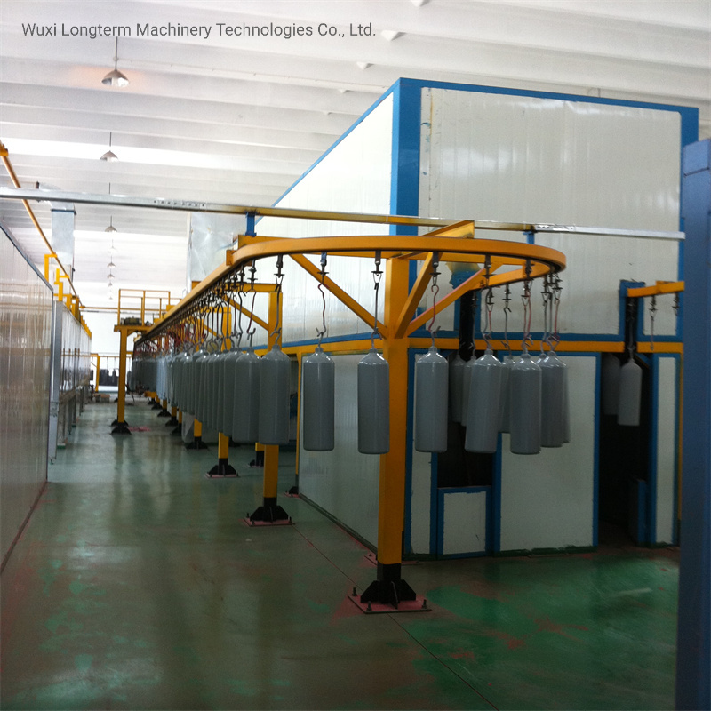 CNG Cylinder Powder Coating Line, Spray Painting Booth for Oxygen Cylinder