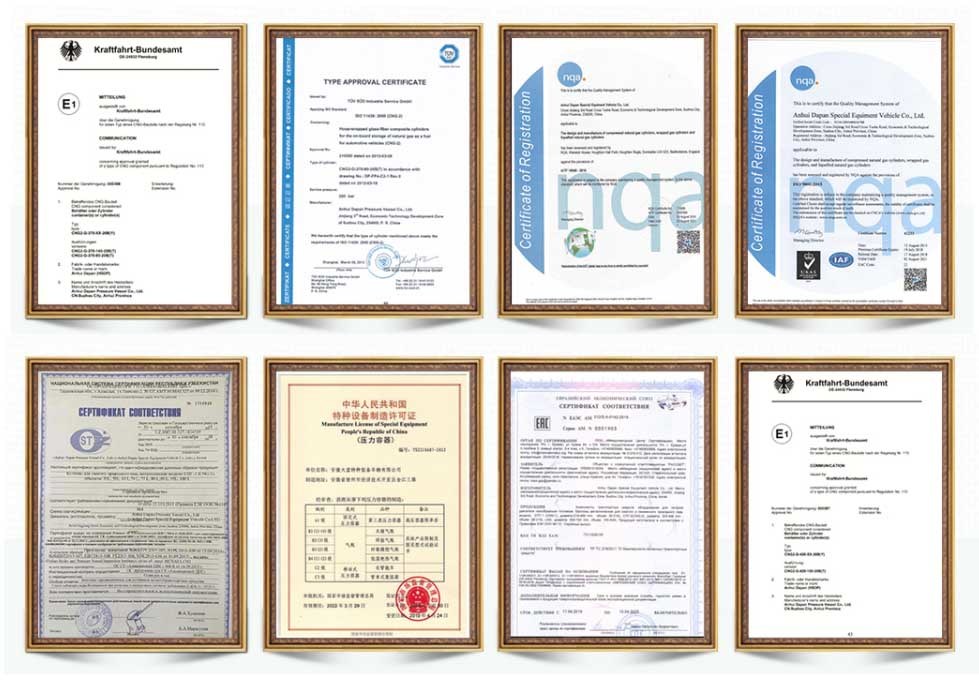 ISO High Pressure Car CNG Steel Gas Cylinder for Vehicle/Bus/Truck