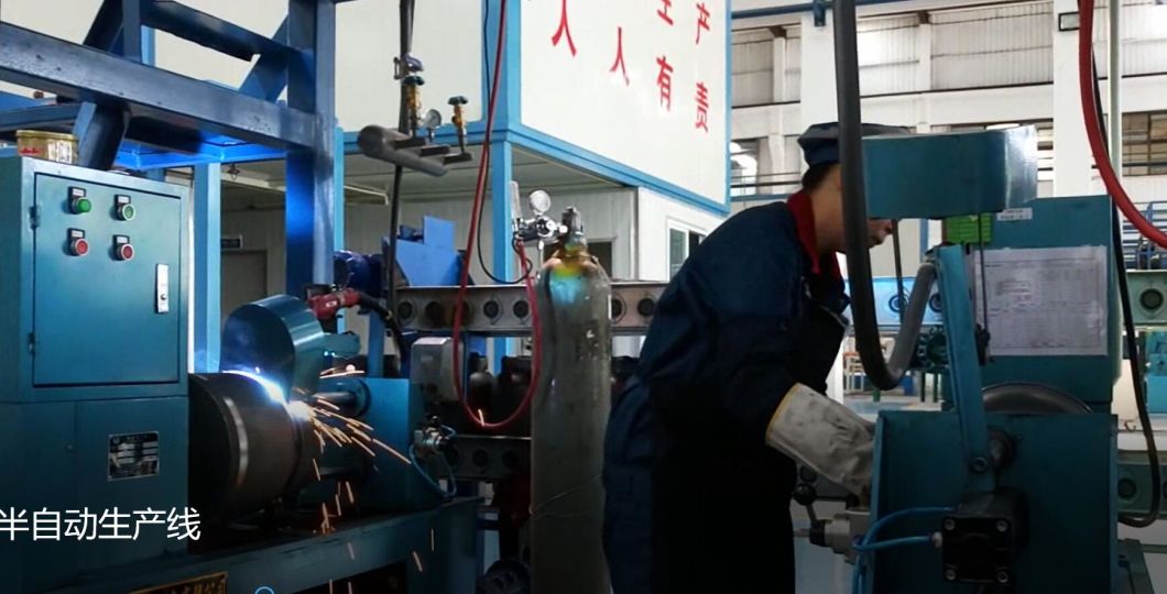 Semi Automatic LPG Cylinder Bottom Ring Welding Machine