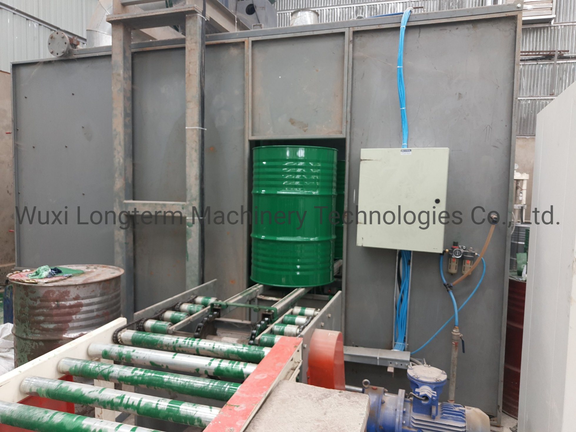 Fully Automatic Robot Transfer System Powder Coating Line for Steel Drums Surface Painting