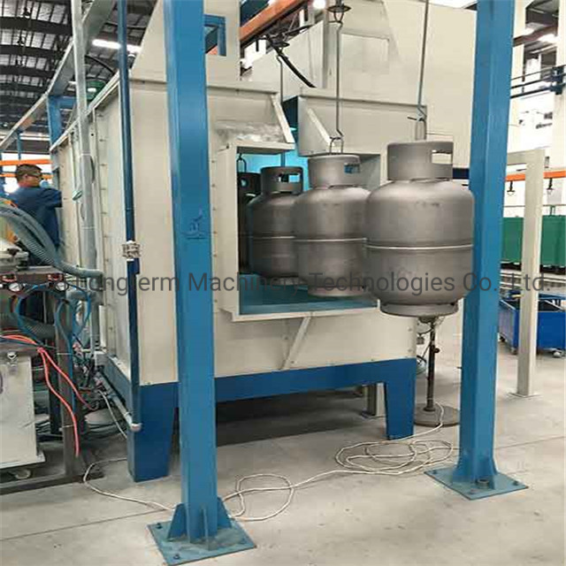 Precision Space-Saving Layouts Powder Coating Spray Booth for LPG Cylinder Painting