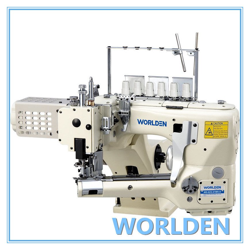 WD-62G-01MS-D 4 Needle 6 Threads Flat Seam, Single/Double Edge Cutter Feed-off-the-arm Sewing Machine
