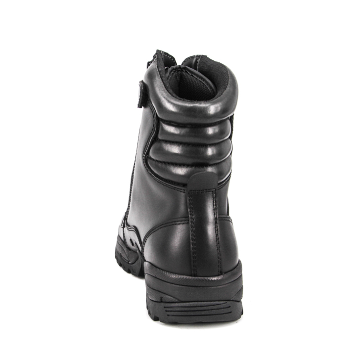 رجال أسود رجال الشرطة سستة الأحذية الجلدية العسكرية 6273